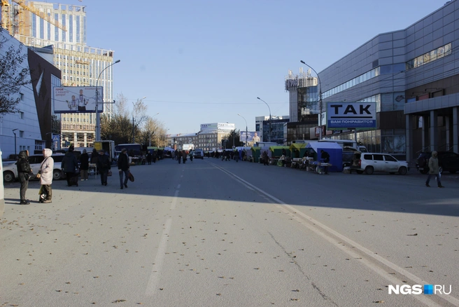 Ярмарка проходит на площади Маркса | Источник: Стас Соколов / NGS.RU