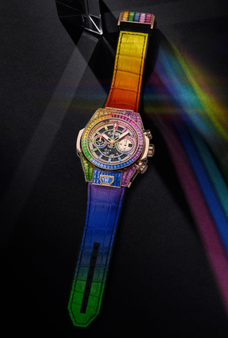 Радужная новинка: Hublot представил часы Big Bang Unico Full Baguette Rainbow