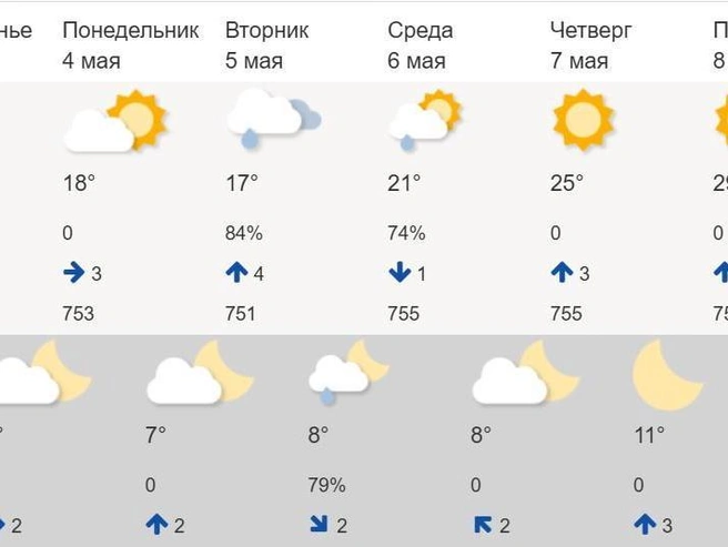 По ночам в Новосибирске ожидается от +6 до +11 градусов | Источник: Гидрометцентр России