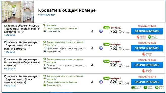 Номера в том самом хостеле | Источник: сайт объявлений