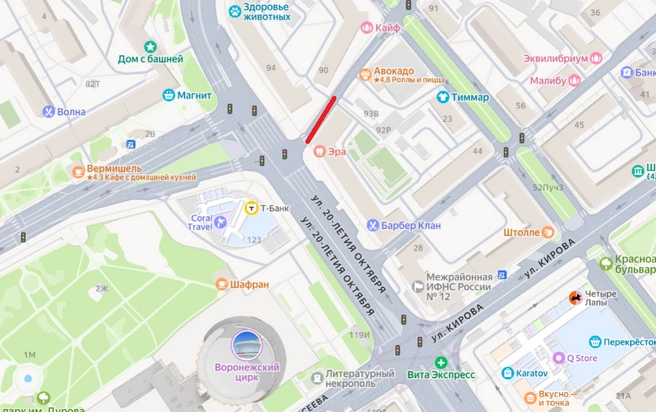 Участок, про который идет речь | Источник: «Яндекс Карты» / yandex.ru/maps