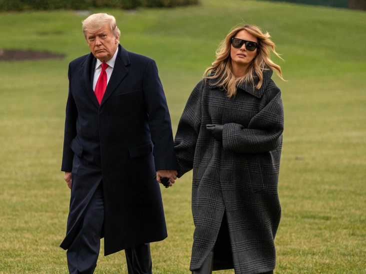 Президент и первая леди возвращаются из отпуска во Флориде в Белый дом, 31 декабря 2020