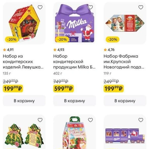Сладкие подарки в доставке | Источник: Скриншот с сайта магазина