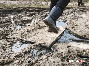 Вода настолько черная, что напоминает нефть | Источник: Михаил Мечев / MSK1.RU
