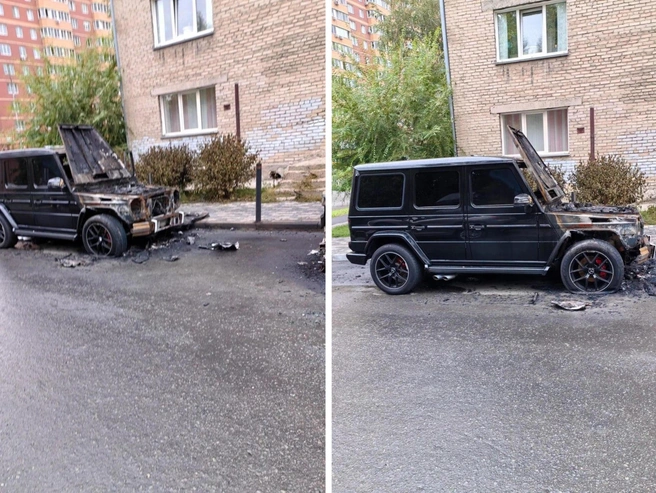 Mercedes-Benz G-Class после пожара | Источник: Читатель НГС 