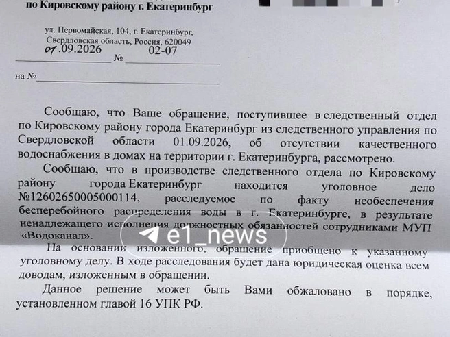 По всей видимости, екатеринбуржцы массово обращались в Следственный комитет | Источник: читатель E1.RU
