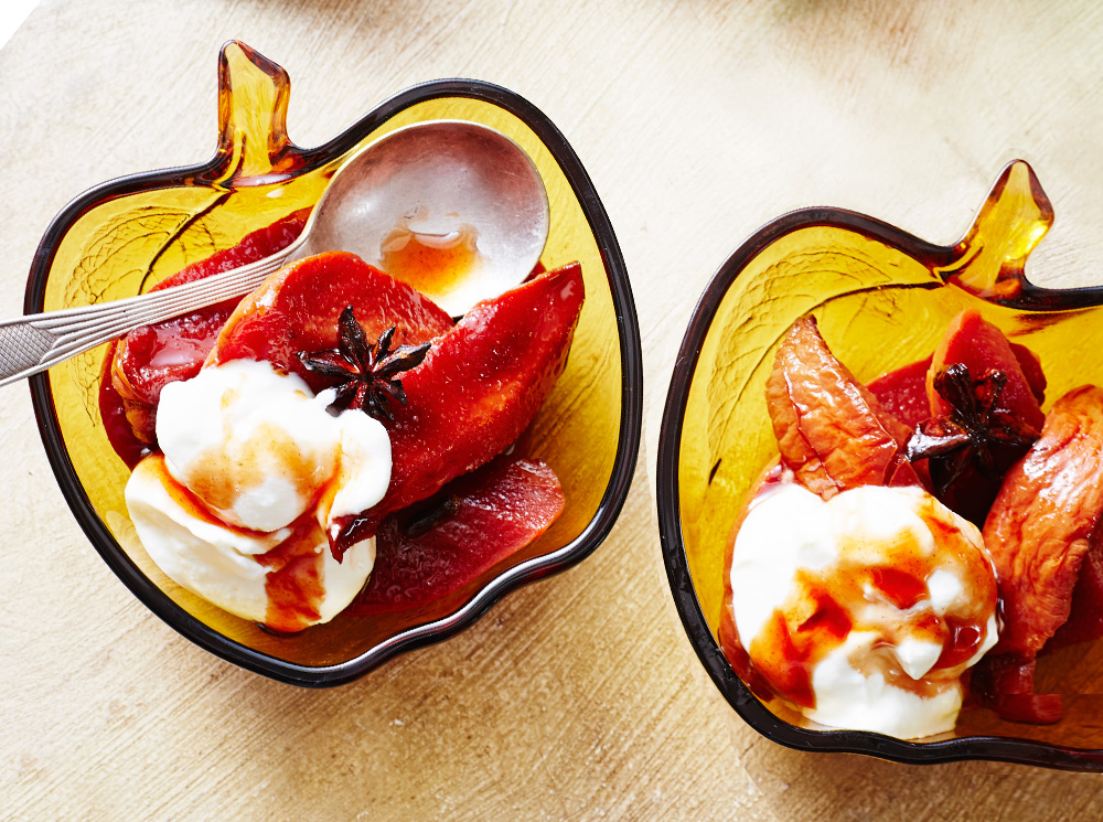 Вареная айва с лимонными сливками (вариант подачи блюда) | marieclaire.ru