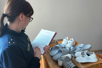 Приставы изъяли немаркированную обувь у предпринимателя