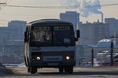 Два автобуса столкнулись в Иркутске в Ново-Ленино