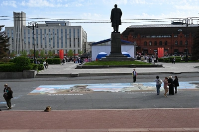Празднование Дня Победы в центре Пензы