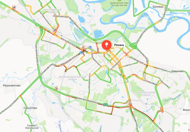 Вспомнили зиму, когда такие пробки были «базой»? | Источник: yandex.ru/maps