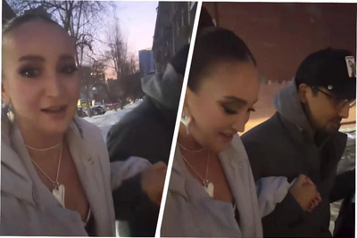 Бузова прошлась на шпильках по обледенелому Новосибирску