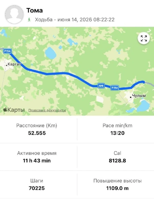 Источник: Пешком через Россию | Москва -> Владивосток / Telegram-канал