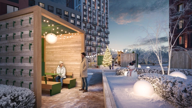 В составе комплекса будет 28 разноэтажных домов с видовыми квартирами и приватными дворами | Источник: «Страна Девелопмент»