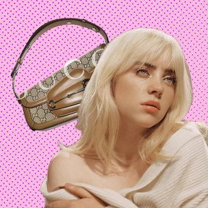 Переосмысление от Gucci: Билли Айлиш снялась в фотосессии с сумкой из экоматериала