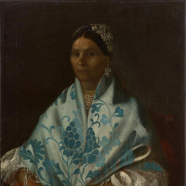 Неизвестный художник. Портрет купчихи. Начало 1840-х (?) годов | Источник: пресс-служба Эрмитажа