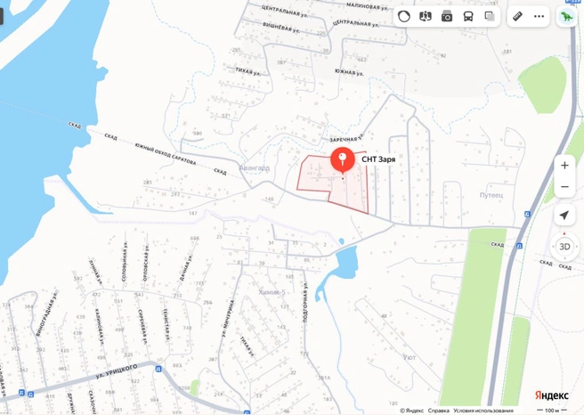 В этом СНТ мужчина стрелял в животное | Источник: Яндекс Карты / yandex.ru/maps