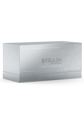 Ампульный концентрат мгновенного преображения Platinum Rare, BYRAIN Switzerland10 ампул по 2 мл (минимальный курс от 7 дней) сделают кожу сияющей и бархатистой, подтянут овал лица, разгладят мимические морщины.