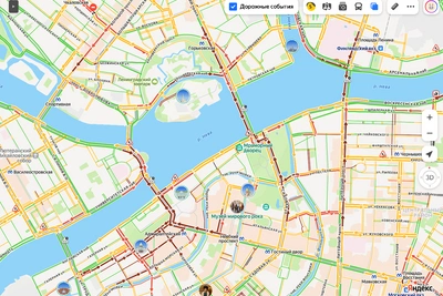Аномальные пробки и перекрытия в центре Петербурга