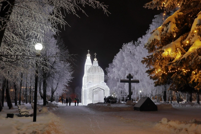 Световая инсталляция в Шуе | Источник: Сергей Пиголкин / Russian Traveler