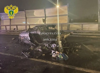 От дорогой машины осталась лишь груда металла