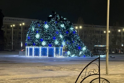 В Саратове упала главная городская елка