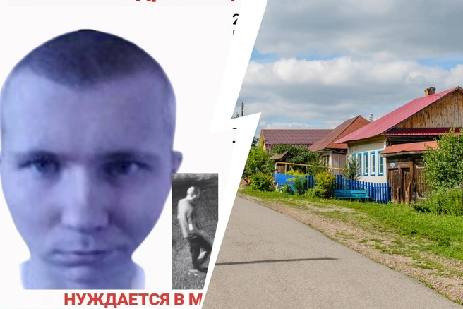 Слева — фото Руслана из ориентировки. Он пропал в Суксуне | Источник: Поисковый отряд «Прикамье Поиск» / Vk.com, Тимофей Калмаков / 59.RU