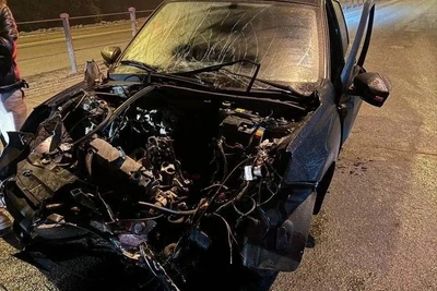 Лада-Гранта врезалась в столб на Загородном шоссе, пострадала пассажирка