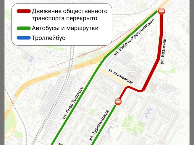 Временная схема движения общественного транспорта в Волгограде. | Источник: Мария Романова / V1.RU