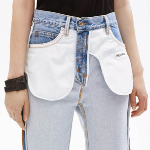 Новый тренд: джинсы наизнанку