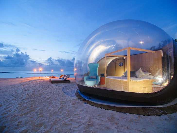 Дом под звездным небом: стеклянная палатка в отеле на Мальдивах (фото 2)