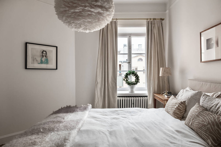Квартира с камином и винтажной мебелью в Стокгольме