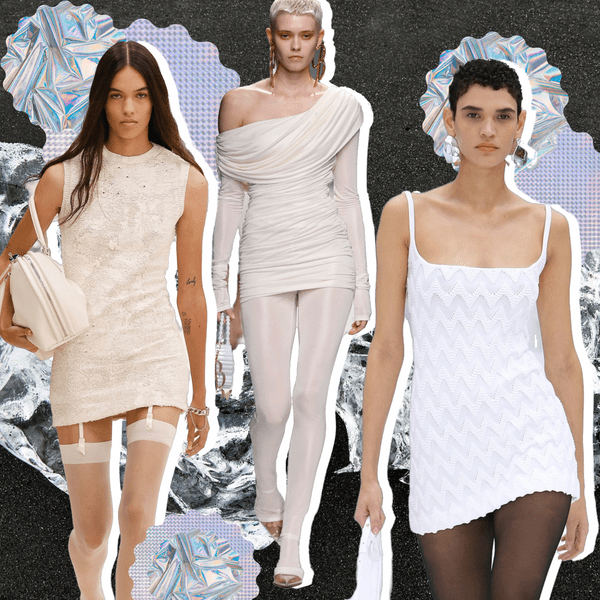 Как стильно носить маленькое белое платье — тренд весна-лето 2024: 3 беспроигрышных сочетания с модных показов
