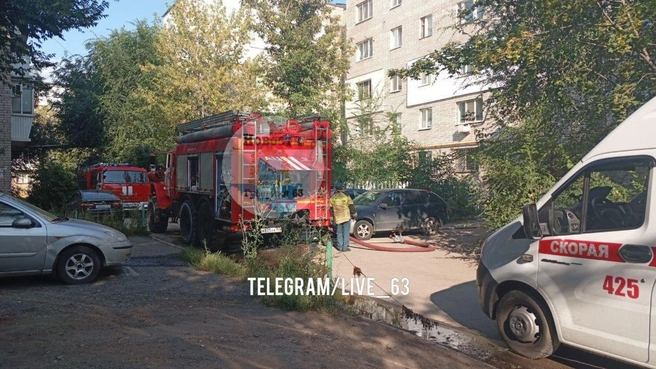 Очевидцы поделились фотографией с места ЧП | Источник: Самара и Самарская губерния / T.me