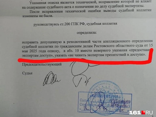 Из документов судебного определения | Источник: источник 161.RU