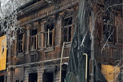 В Казани сгорел старинный деревянный дом начала XX века