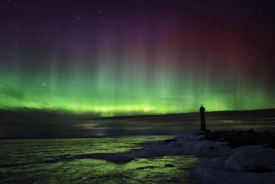 Северное сияние наблюдали в Петербурге 7 марта