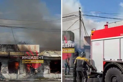 Над Торговым городом поднялся столб черного дыма