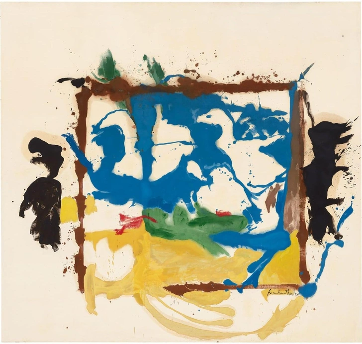 ﻿Хелен Франкенталер, «Лебединое озеро 1», 1961. Галерея Yares Art. | Источник: artbasel.com
