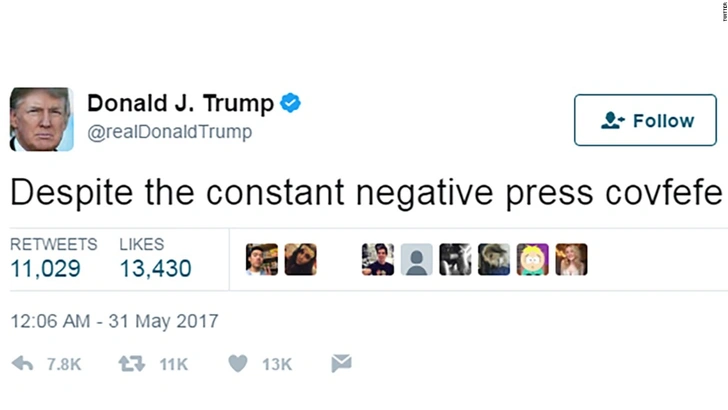 Что такое covfefe или как твит Дональда Трампа превратился в МЕМ