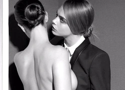 Кара Делевинь в провокационной съемке YSL