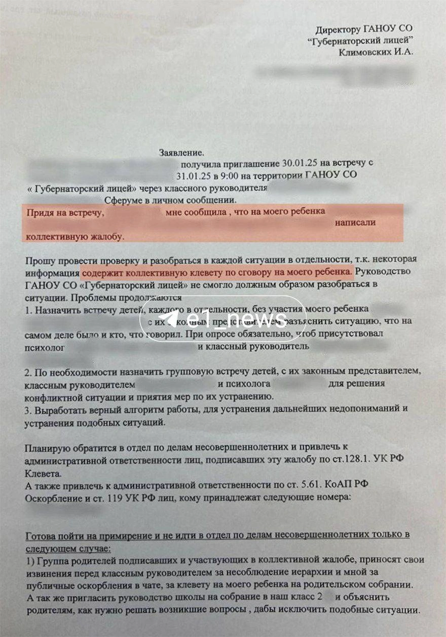 Мама девочки писала несколько заявлений, но толку от них не было | Источник: читательница E1.RU Анастасия