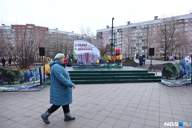 Сквер открыли в самом конце строительного сезона | Источник: Александр Ощепков / NGS.RU