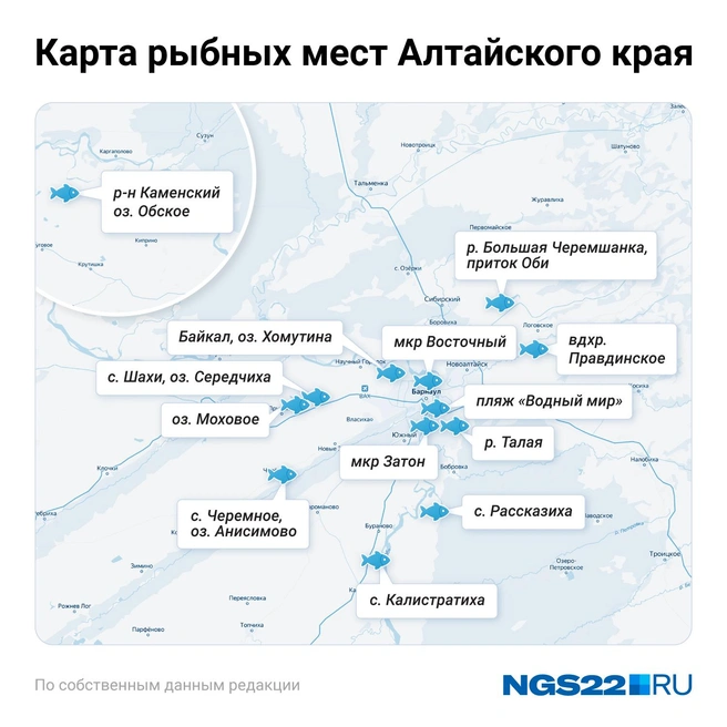 Мы нашли 13 мест, где рыбу находят чаще всего. | Источник: Евгения Бикунова / Городские медиа