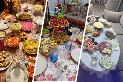 Ярославцы показали новогодние столы с икрой и шашлыком