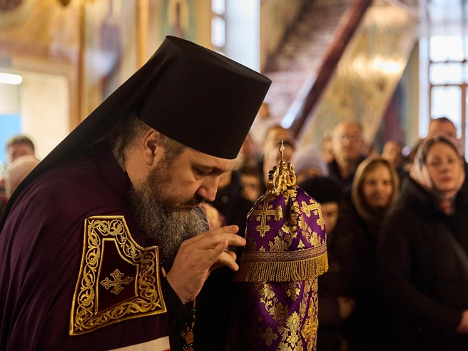 Первое богослужение епископа Варфоломея в качестве митрополита Новосибирского. | Источник: Александр Ощепков / NGS.RU