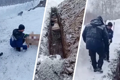 Видео: в Прокопьевске хоронят бездомных голыми в траншеи