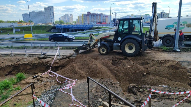 На улице Рыленко ведутся работы | Источник: мэрия Уфы