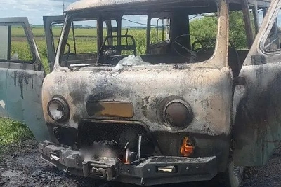 В Приамурье на трассе вспыхнула «Буханка»