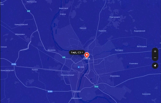 Ветер совсем слабый, направление северо-западное | Источник: yandex.ru/pogoda